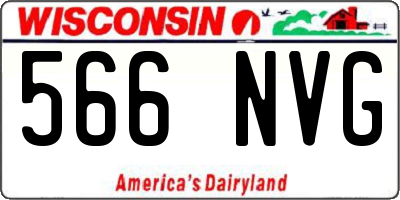 WI license plate 566NVG