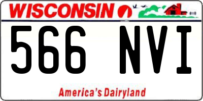 WI license plate 566NVI