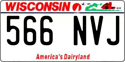 WI license plate 566NVJ