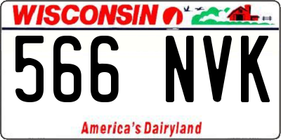 WI license plate 566NVK