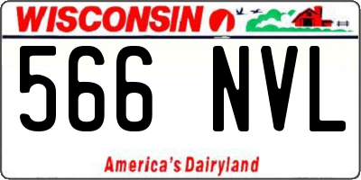 WI license plate 566NVL