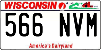 WI license plate 566NVM