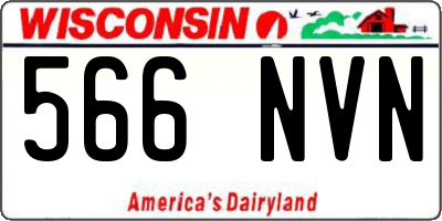 WI license plate 566NVN