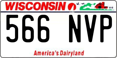 WI license plate 566NVP