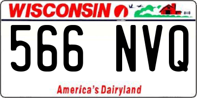 WI license plate 566NVQ