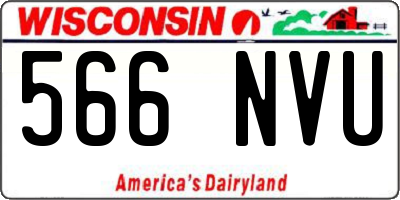 WI license plate 566NVU