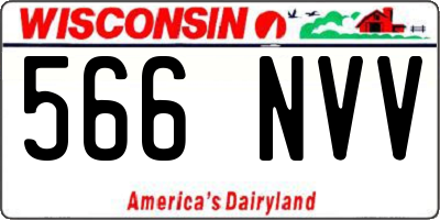 WI license plate 566NVV