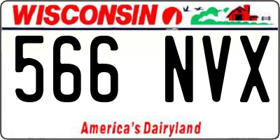 WI license plate 566NVX