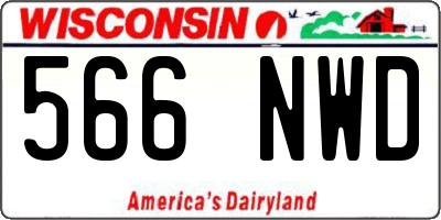 WI license plate 566NWD