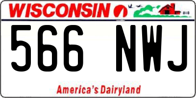 WI license plate 566NWJ