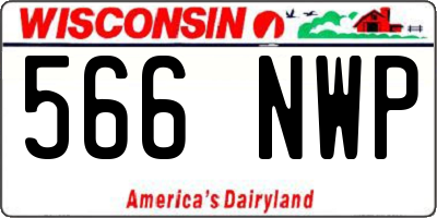 WI license plate 566NWP