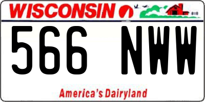 WI license plate 566NWW