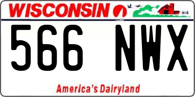 WI license plate 566NWX