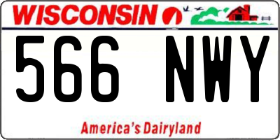 WI license plate 566NWY