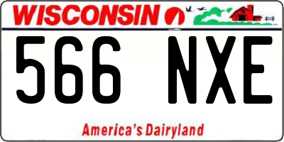 WI license plate 566NXE