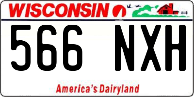 WI license plate 566NXH