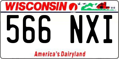 WI license plate 566NXI