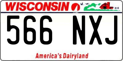 WI license plate 566NXJ