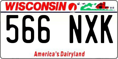 WI license plate 566NXK