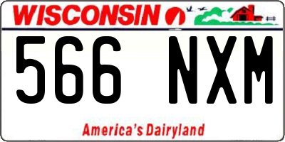 WI license plate 566NXM