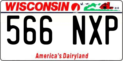 WI license plate 566NXP