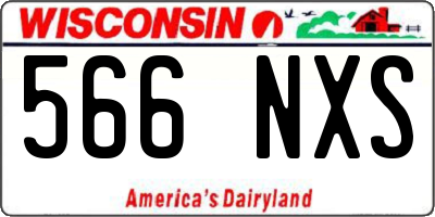WI license plate 566NXS