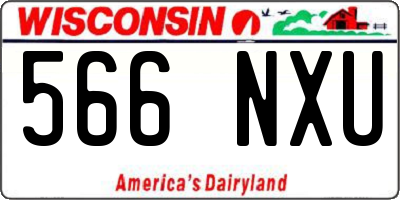 WI license plate 566NXU