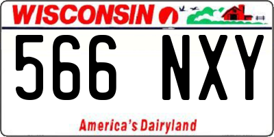 WI license plate 566NXY