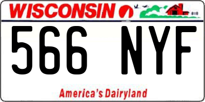 WI license plate 566NYF