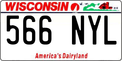 WI license plate 566NYL