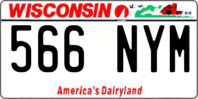 WI license plate 566NYM
