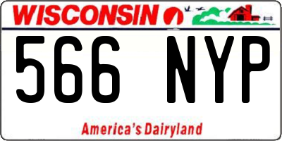 WI license plate 566NYP