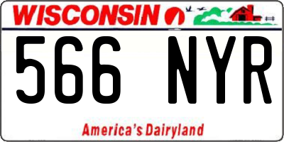 WI license plate 566NYR