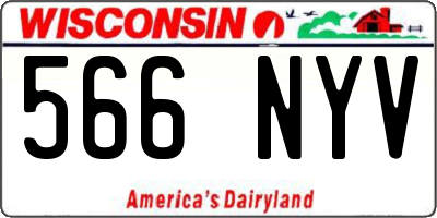 WI license plate 566NYV