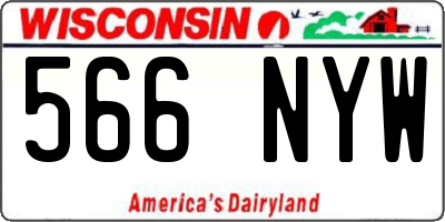 WI license plate 566NYW