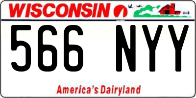 WI license plate 566NYY