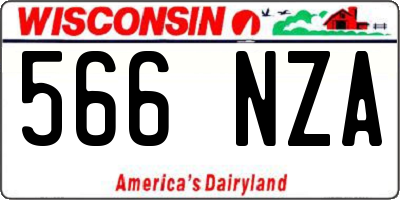 WI license plate 566NZA