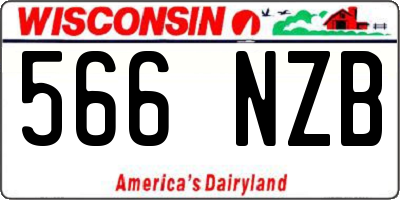 WI license plate 566NZB