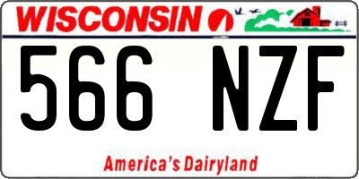 WI license plate 566NZF