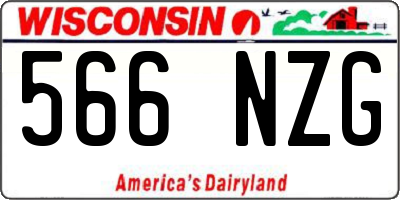 WI license plate 566NZG