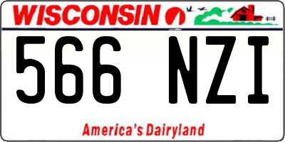 WI license plate 566NZI