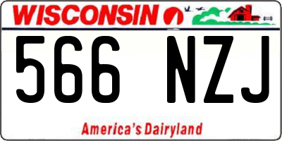 WI license plate 566NZJ