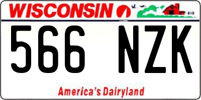 WI license plate 566NZK