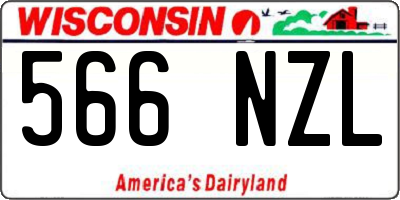 WI license plate 566NZL