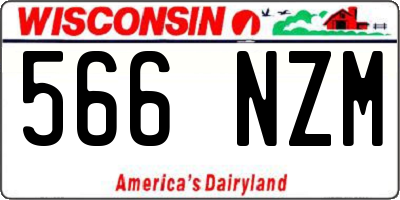 WI license plate 566NZM
