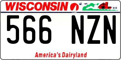 WI license plate 566NZN