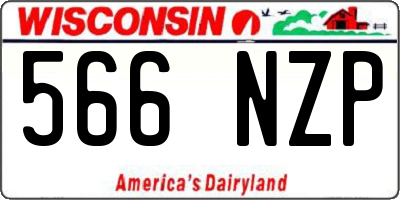 WI license plate 566NZP