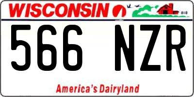 WI license plate 566NZR