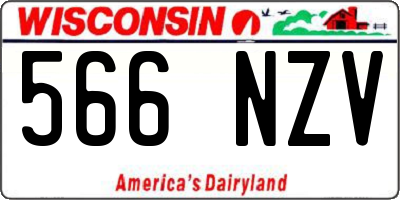 WI license plate 566NZV