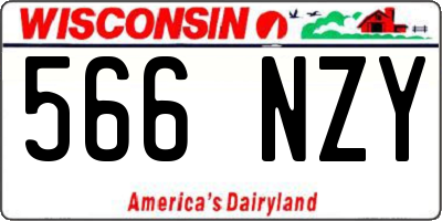 WI license plate 566NZY